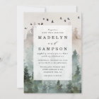 Pine Tree Forest Rustic Watercolor Themed Wedding