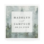 Pine Tree Forest Rustic Watercolor Themed Wedding Napkins