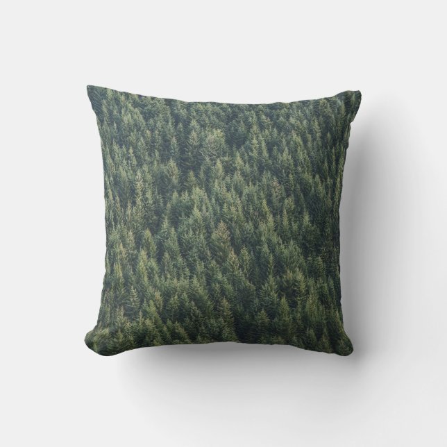 PINE TREE FOREST THROW PILLOW (Front)