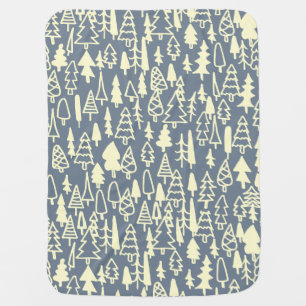 Pine Tree Forest Woodland Baby Blanket