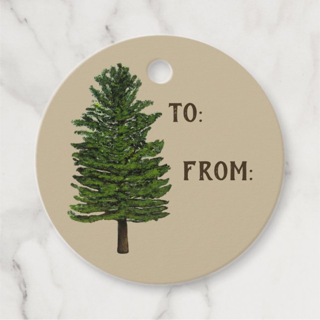 Pine Tree Gift Tag (Front)