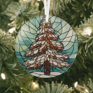 Pine Tree Glass Ornament