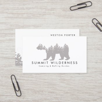 Pine-tree Grizzly Business Card by RedefinedDesigns at Zazzle