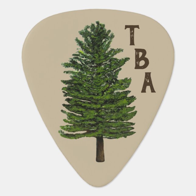 Pine Tree Guitar Pick (Front)