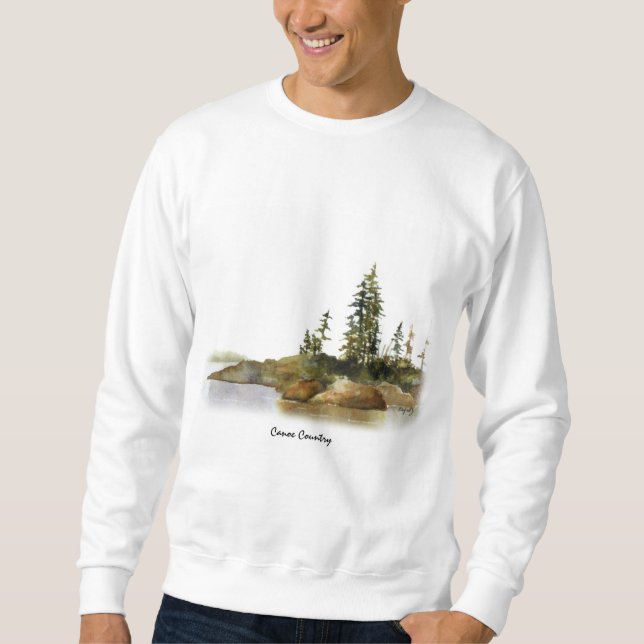 Pine Tree Landscape Sweatshirt Canoe Country (Front)