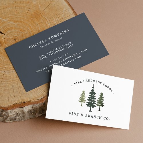 Pine Tree Logo Business Card