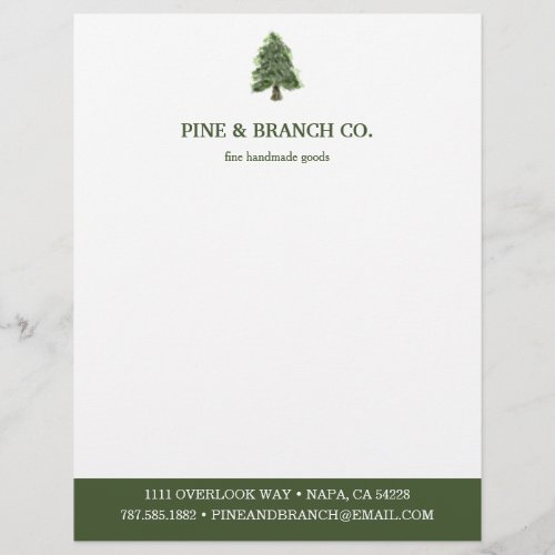 Pine Tree Logo Letterhead
