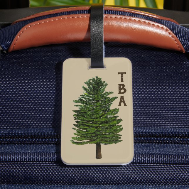 Pine Tree Luggage Tag (Back Insitu 4)