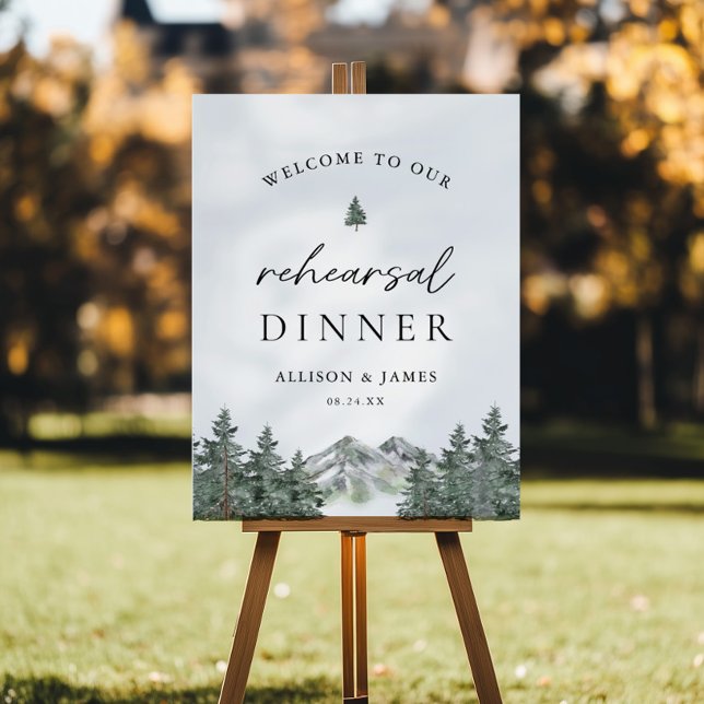 Pine Tree Mountain Rehearsal Dinner Welcome Sign (Creator Uploaded)