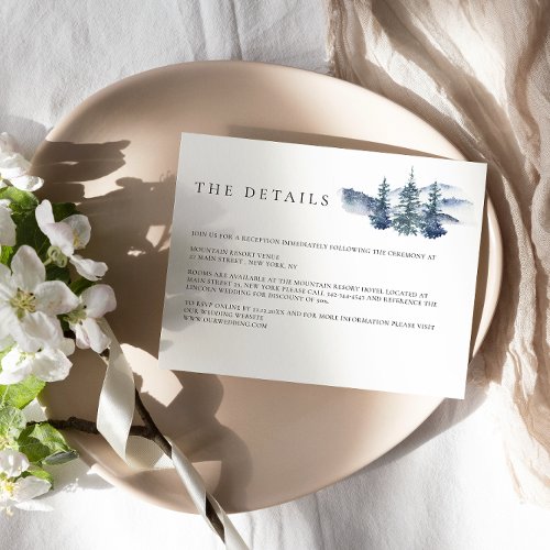 Pine Tree Mountain Wedding Details Enclosure Card