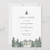 Pine Tree Mountain Wedding Save The Dates Invitation (Front)