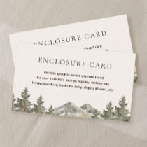 Pine Tree Mountain Woodland Party Enclosure Card