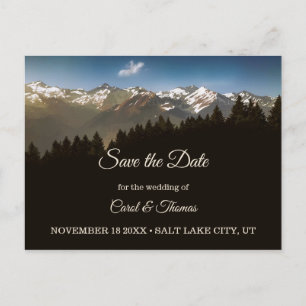 Pine Tree Mountains Save the Date Postcard