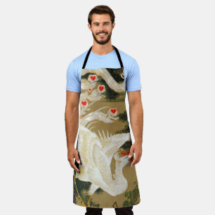 Pine Tree & Phoenix (Love Heart Phoenix), Jakuchu Apron