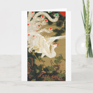 Pine Tree & Phoenix (Love Heart Phoenix), Jakuchu Card