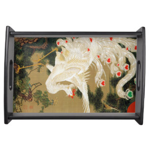 Pine Tree & Phoenix (Love Heart Phoenix), Jakuchu Serving Tray