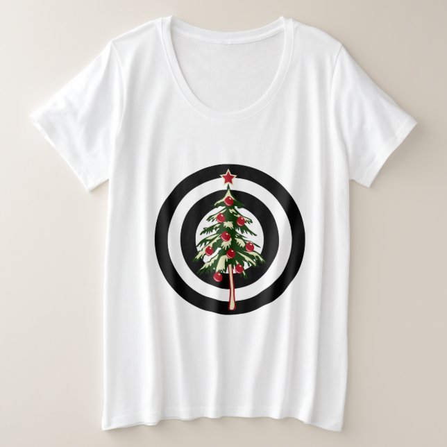 Pine Tree Plus Size T-Shirt (Design Front)