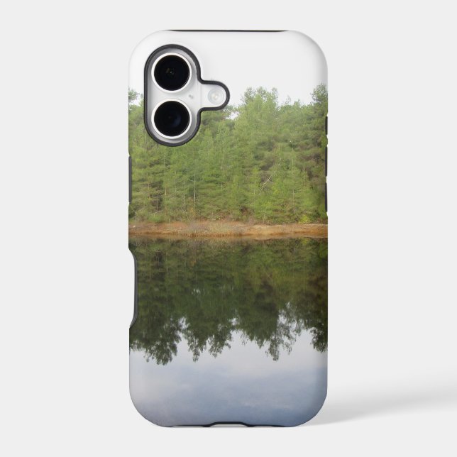 Pine Tree Reflection Lake Iphone Case (Back)