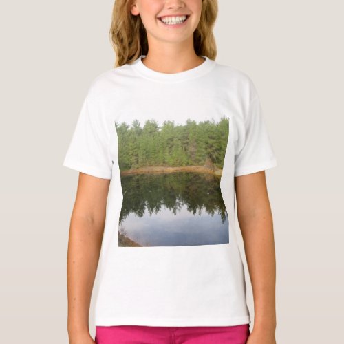 Pine Tree Reflection Lake T_Shirt