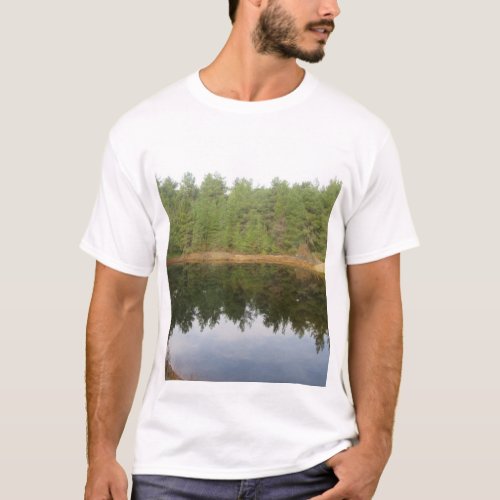 Pine Tree Reflection Lake T_Shirt