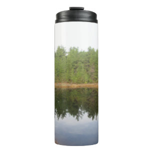 Pine Tree Reflection Lake Thermal Tumbler