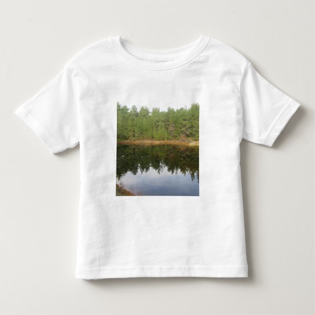Pine Tree Reflection Lake Toddler T-shirt (Front)