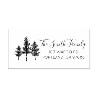 Pine Tree Return Address Stamp