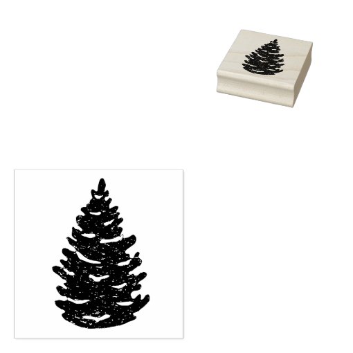 Pine Tree Rubber Stamp Zazzle