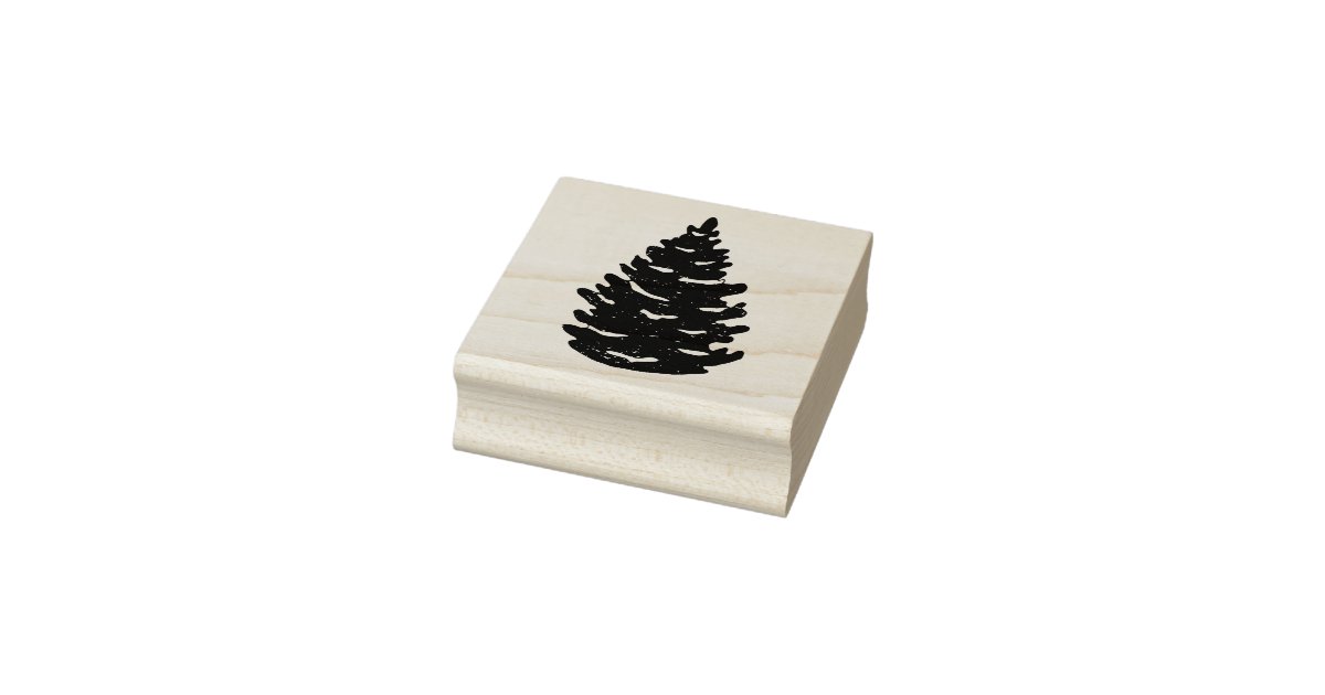 Pine Tree Rubber Stamp Zazzle