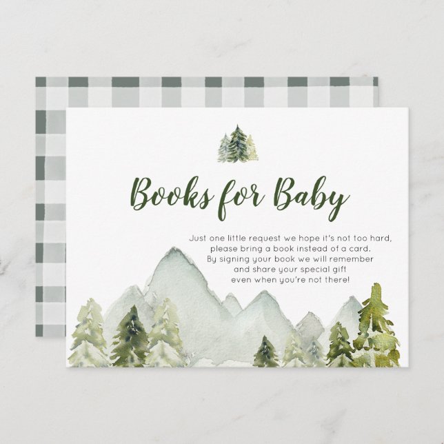 Pine Tree Rustic Adventure Books for Baby Postcard (Front/Back)