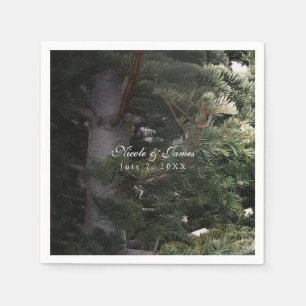 Pine Tree Rustic Forest Woods Wedding Reception Napkins
