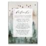 Pine Tree Rustic Watercolor Wedding Enclosure Card