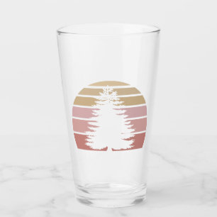 Pine Tree Silhouette Glass