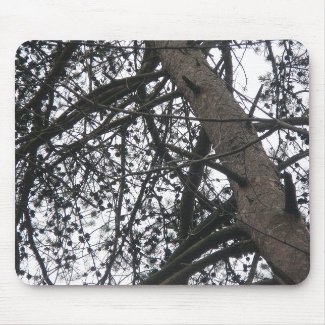 Pine Tree Silhouette Mousepad (Front)