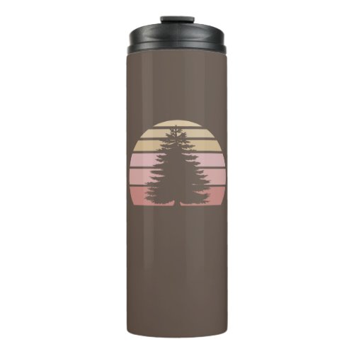 Pine Tree Silhouette Thermal Tumbler