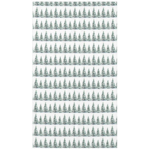 Pine tree snowy scene Winter Christmas Elegant Tablecloth