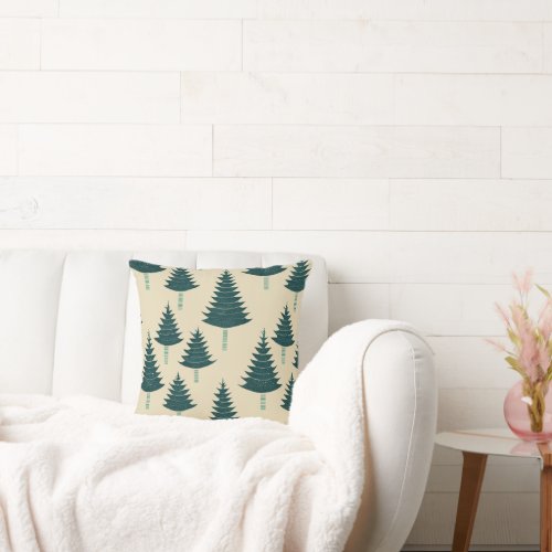 Pine Tree Throw Pillow