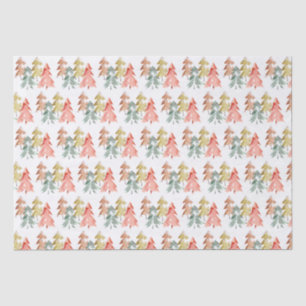 Pine Tree Watercolor Christmas Holiday Tissue Paper
