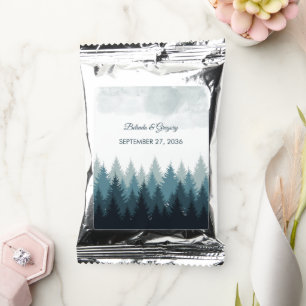 Pine Tree Watercolor Forest Rustic Wedding   Coffee Drink Mix
