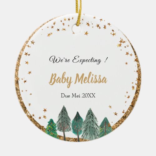 Pine Tree Were Expecting Parents Ornament
