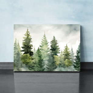 Pine Tree Winter Landscape  Canvas Print