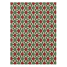 Pine Trees and Harlequin Tablecloth