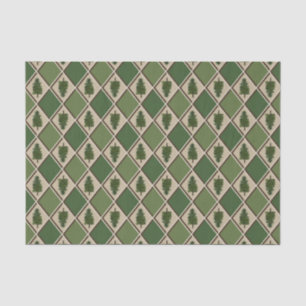 Pine Trees and Harlequin Tissue Paper