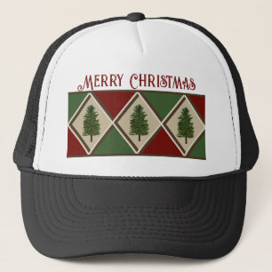 Pine Trees and Harlequin Trucker Hat