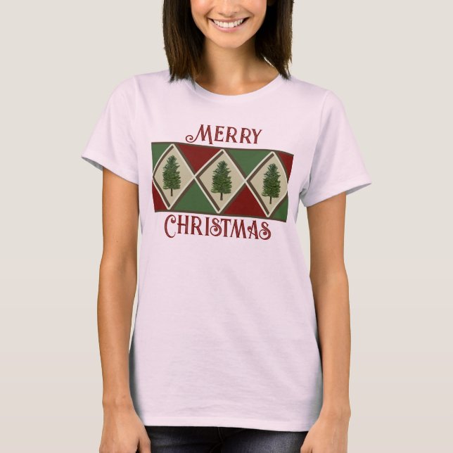 Pine Trees and Harlequin Women's Top (Front)