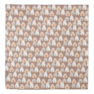 Pine Trees Botanical Pattern Cozy Fall Autumn Duvet Cover