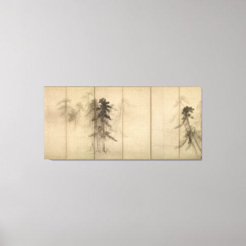 Pine Trees by Hasegawa Tohaku 16th Century Canvas Print
