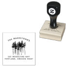Pine Trees & Family Name Rustic Return Address