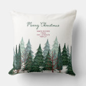 Pine Trees Forest | Christmas Holiday | Pillow | Zazzle