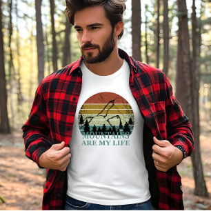 Pine trees forest landscape scene T-Shirt
